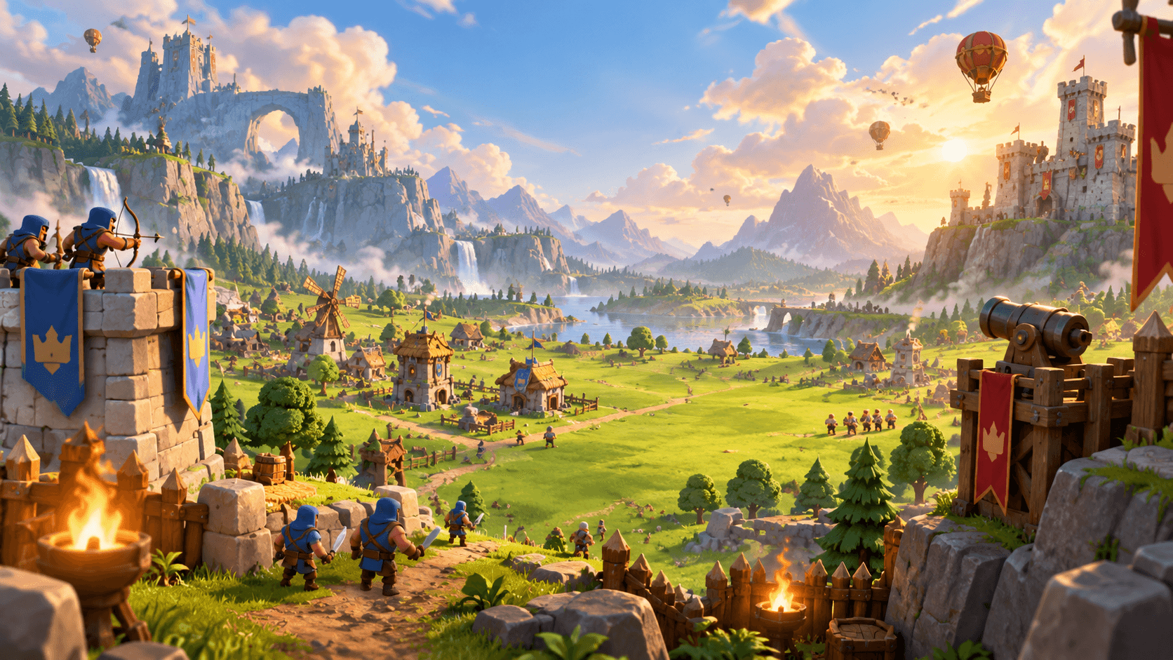 La forteresse de l’ARCADIA CUP au coucher du soleil